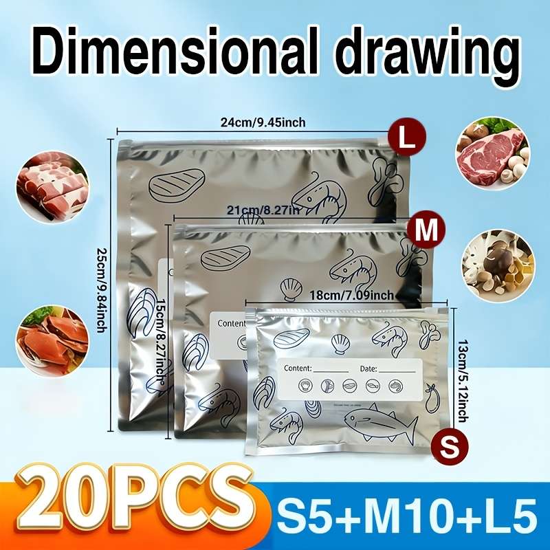 Food Storage Bags Model S5M5L1020Pcs