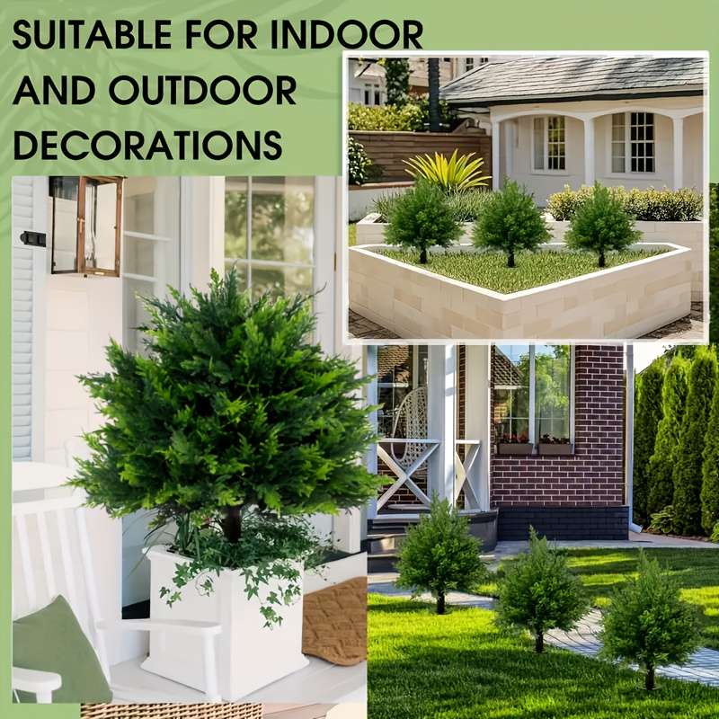 Simulated Flower Quantity 2Set Green Plant With Ground Thorns