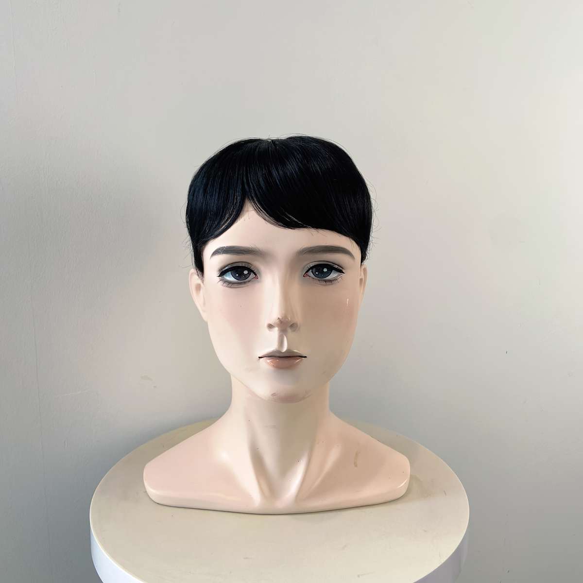Black Mens Wigs Hair Length 10.16Cm