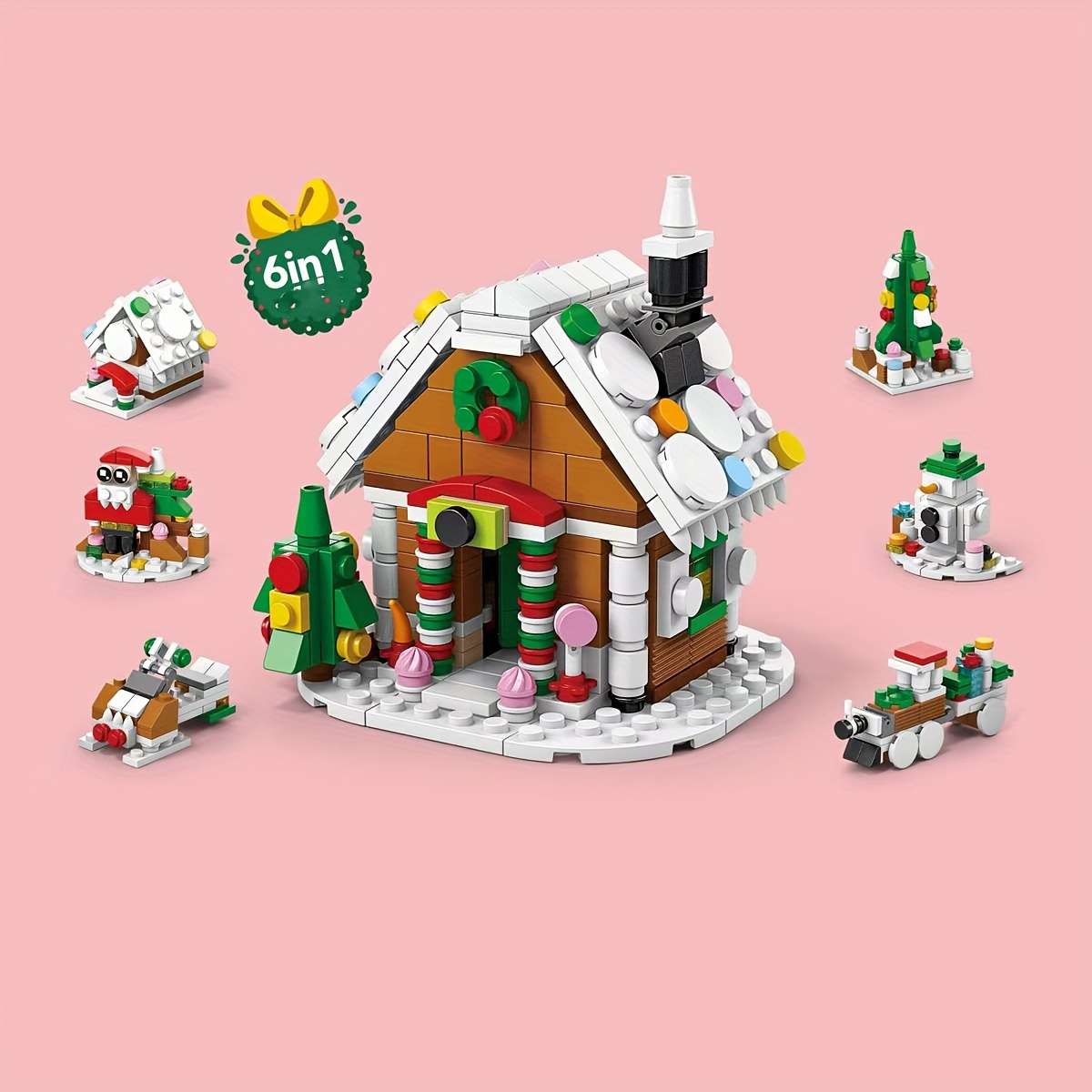Building Toy Architectural Model Toy Set Style Christmas Gingerbread House