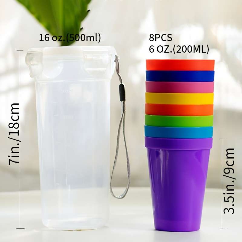 Water Cup Color 9Pcs Set Cups