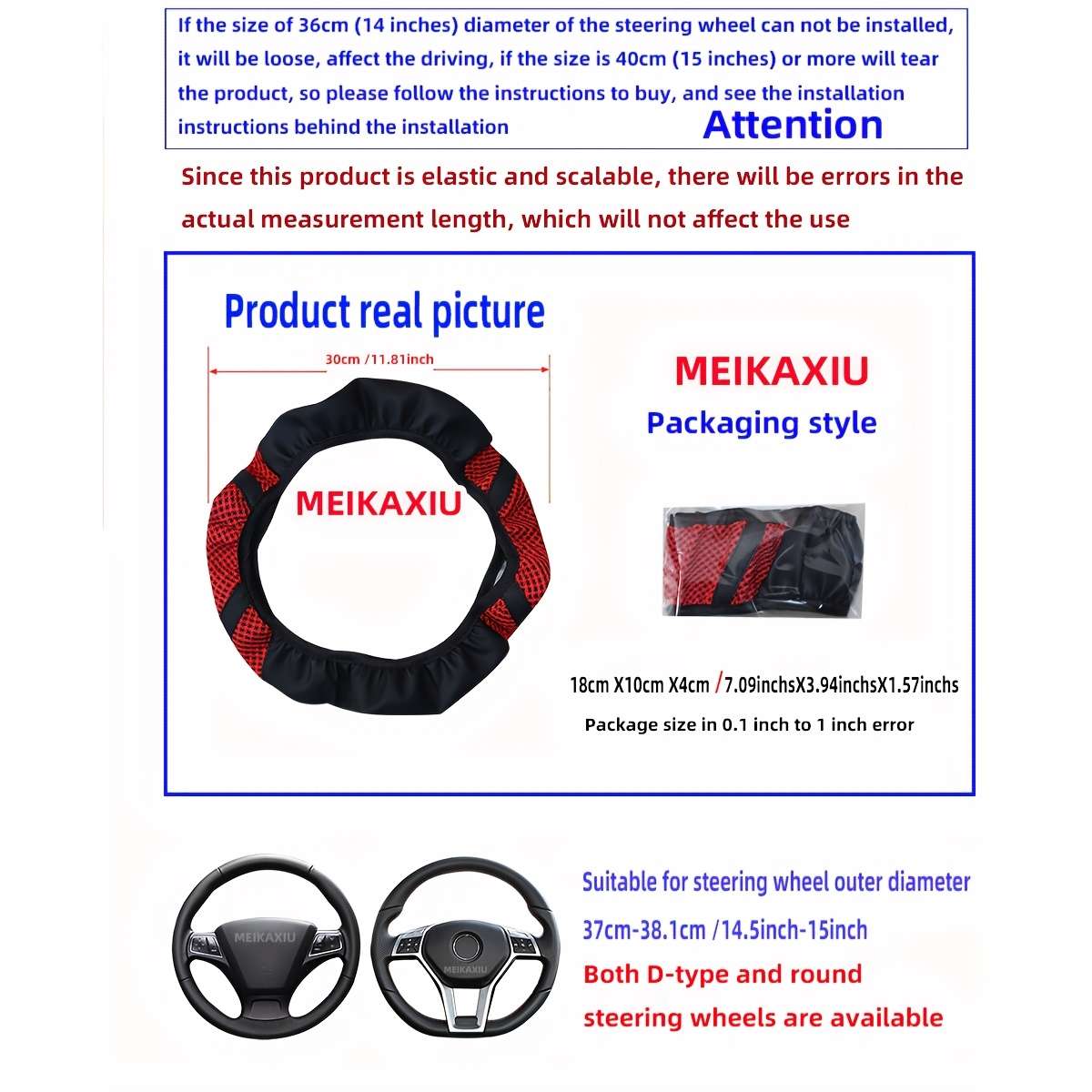 Car Steering Wheel Cover Light Gray