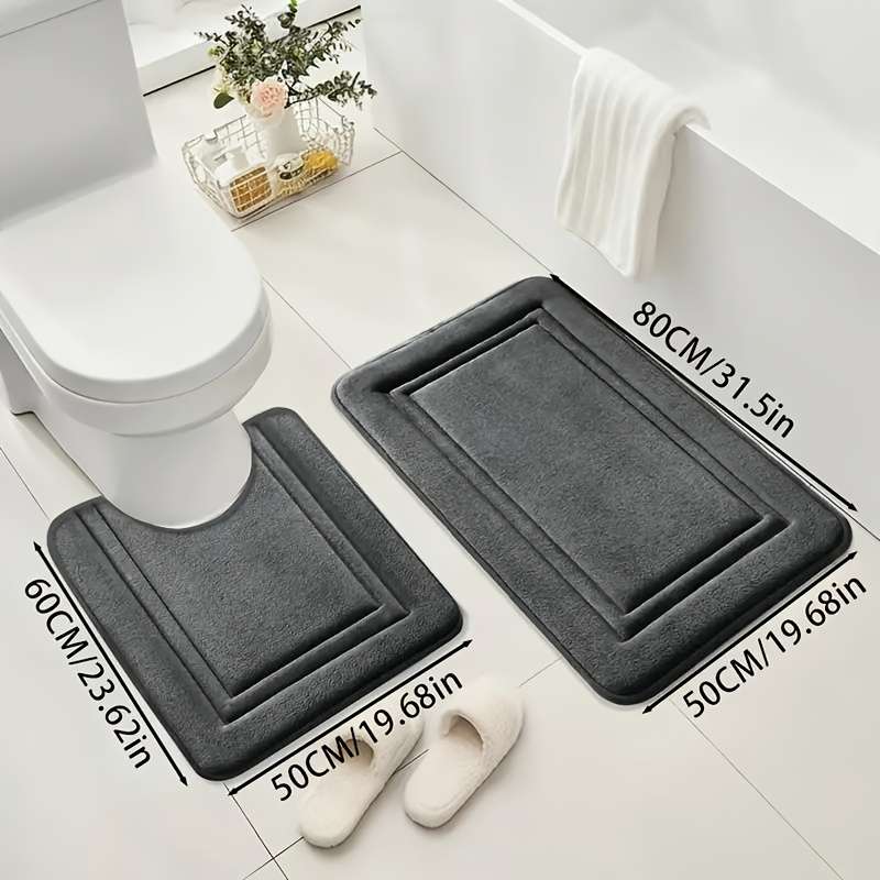 Floor Mats Color Black Size 40X60Cm Add 40X50Cm U Shape