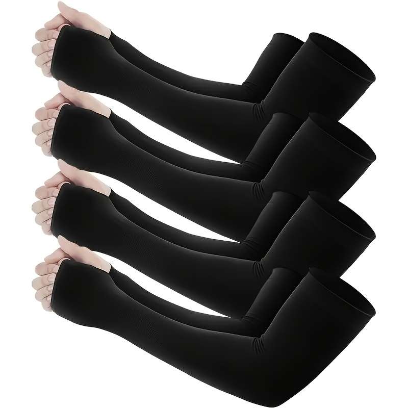Sunscreen Sleeves Color 2 Pairs Black 2 Pairs White