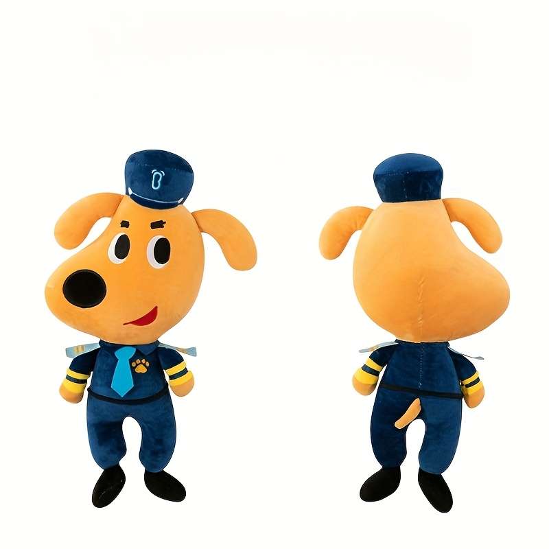 Plush Toys Color Dog With Blue Cloth