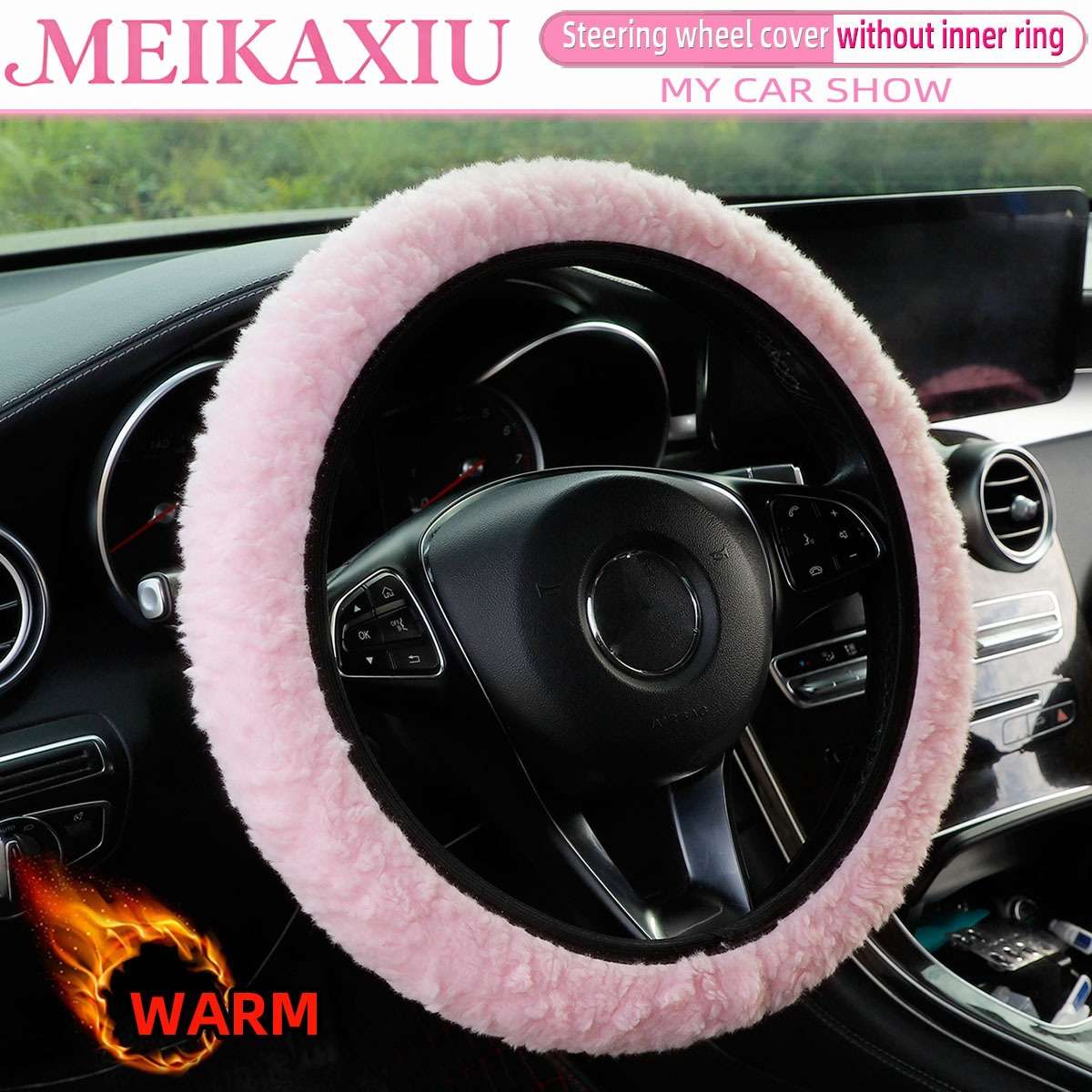 Car Steering Wheel Cover Black