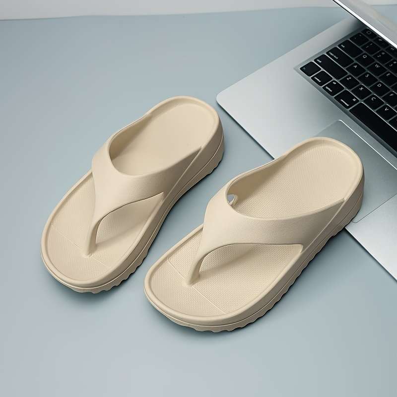 Ladies Summer Flip Flops White Uk 7.5-8