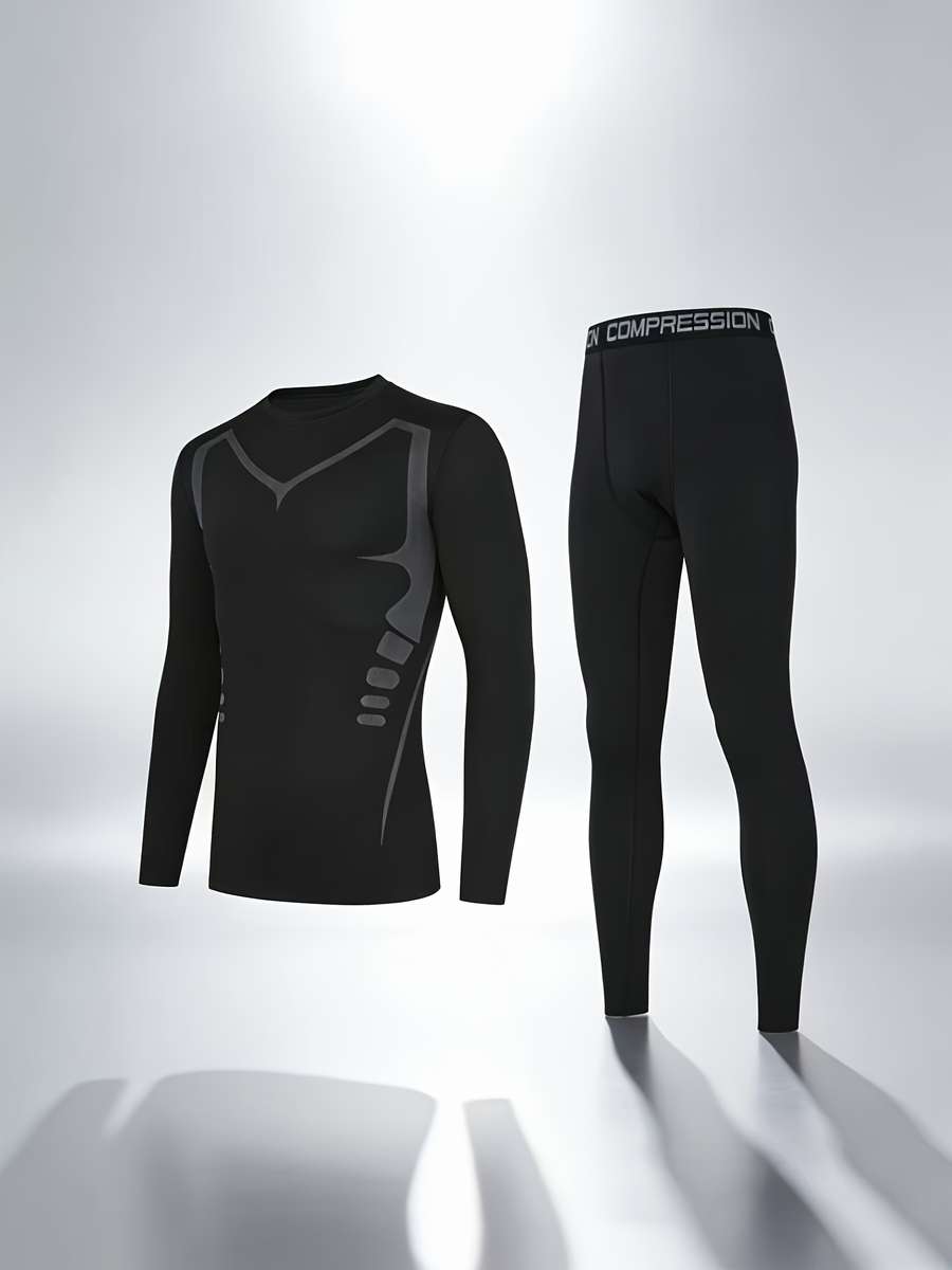 Thermal Underwear Color Black  Gray Line Sizes