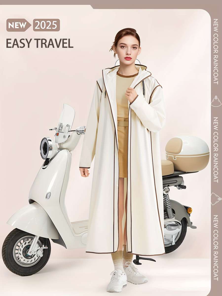 Raincoat M Beige Size Asian L