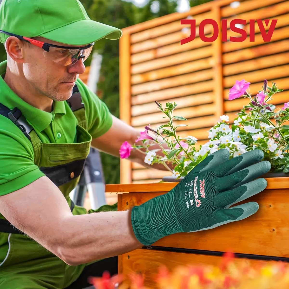 2 Pairs Green Multi Purpose Work Gloves