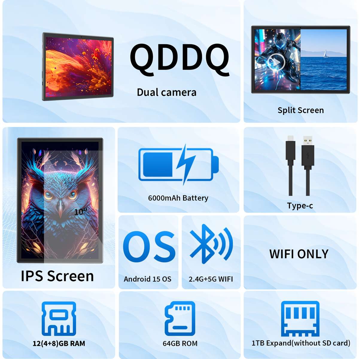 Professional Qddq Android Tablet Ram For Designers Multi Tasking Support 12Gb