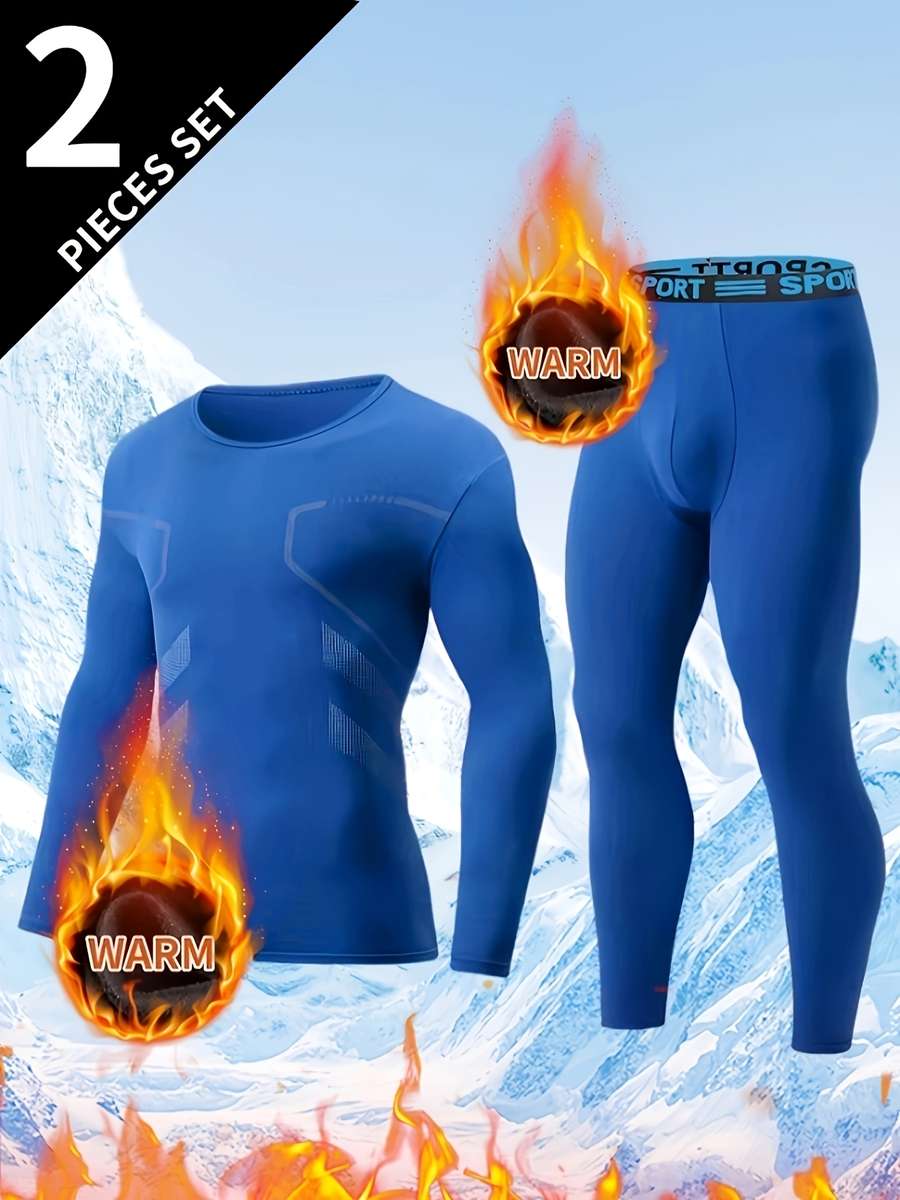 Thermal Underwear Color Blue Sizes