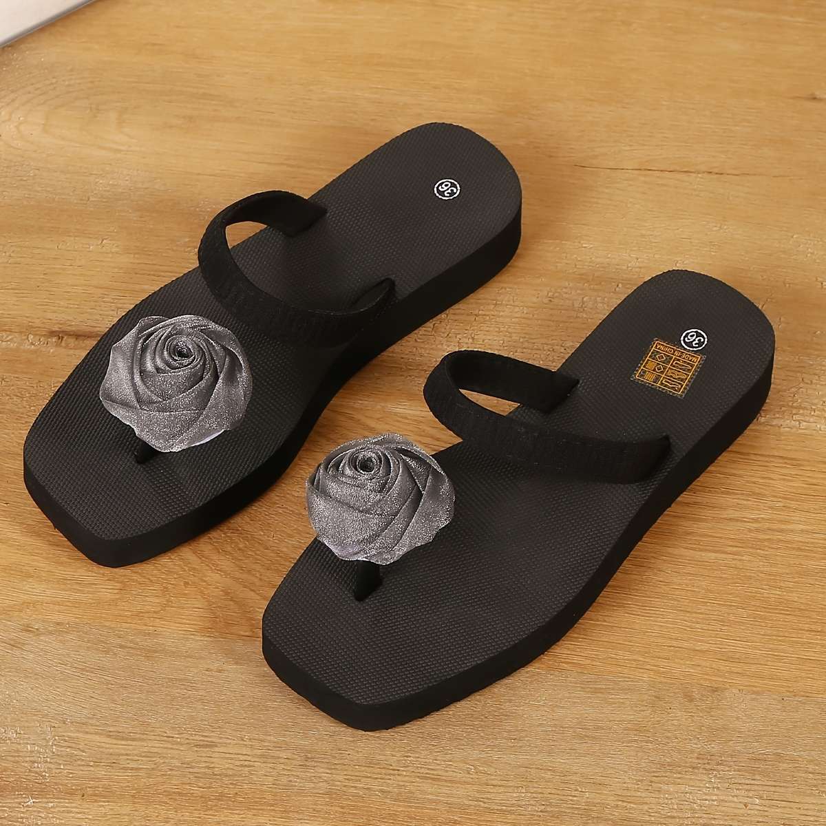 Ladies Summer Flip Flops Black Uk 4