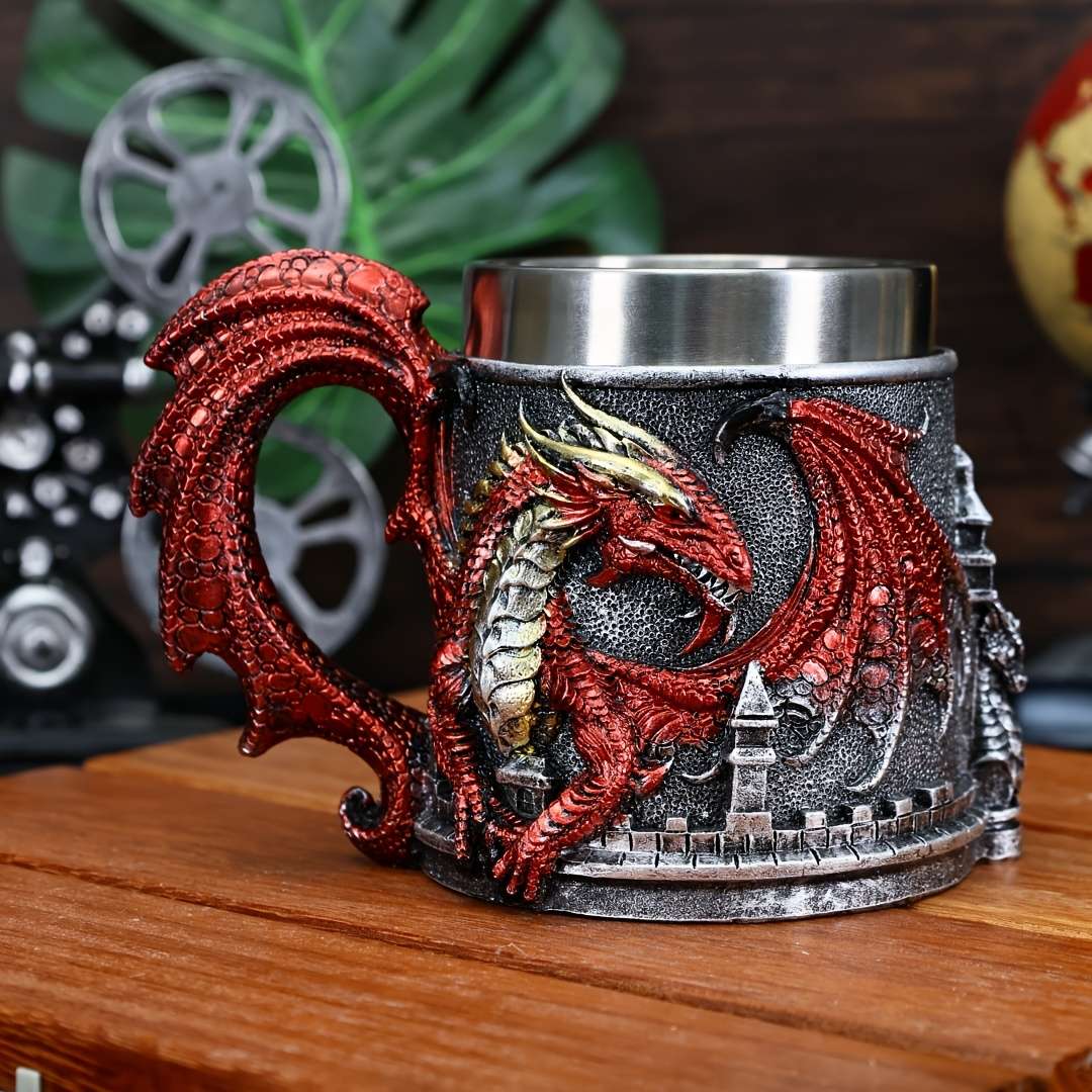 Water Cup Model Dragon Guardian Castle Beer Mug Blue 24033 4 Capacity152Oz 450Ml