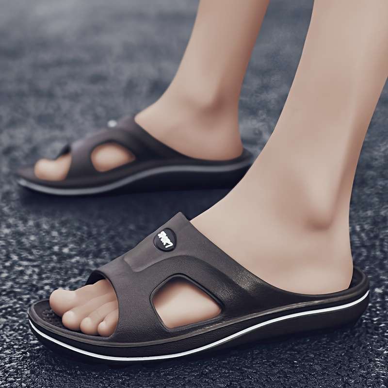 Men Slippers Summer Style Grey Size Uk 7