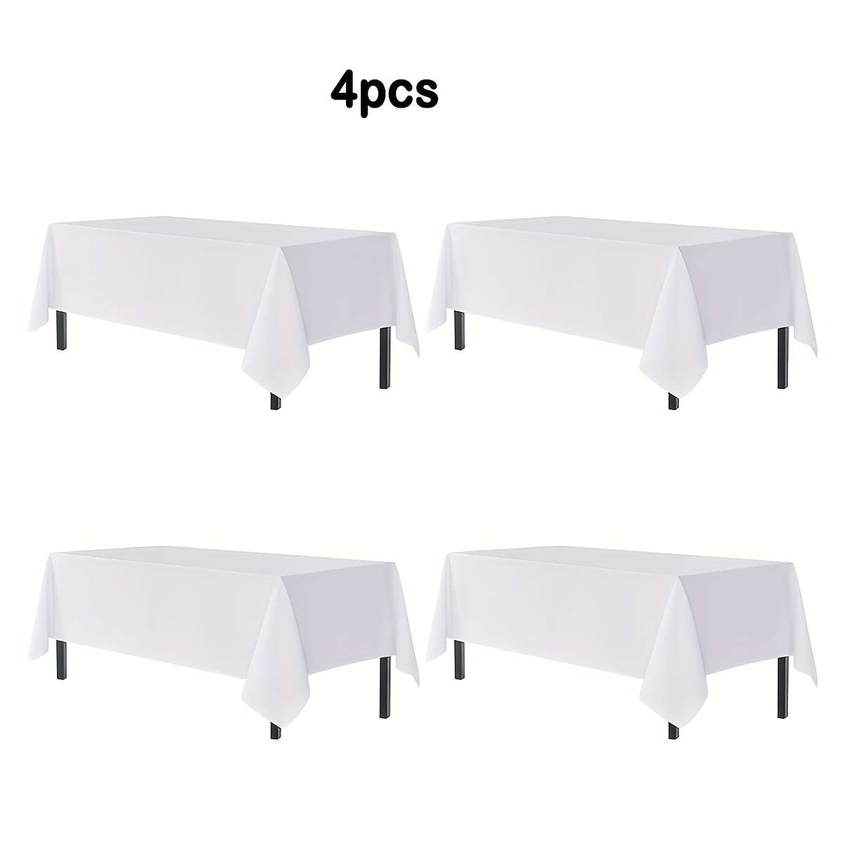 Christmas Tablecloth Color White 4Pieces