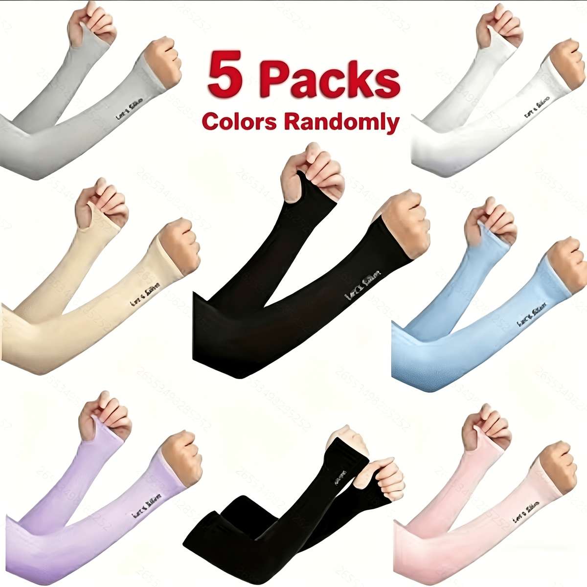 Sunscreen Sleeves Color 5 Colors Random