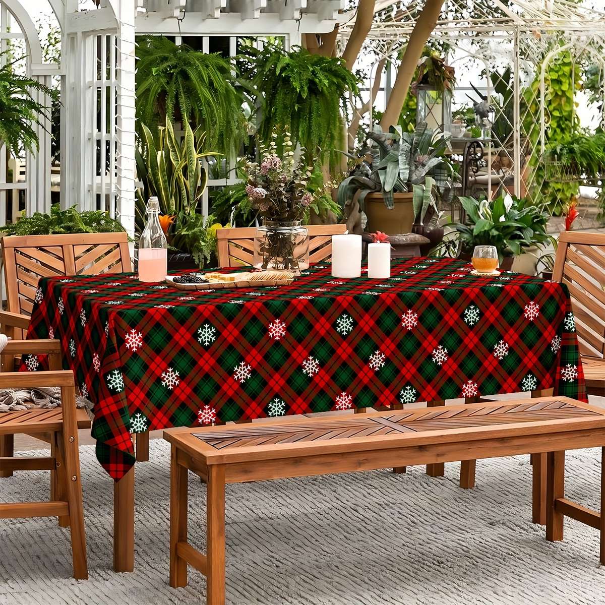 Christmas Tablecloth Size 139.7Cm X 177.8Cm