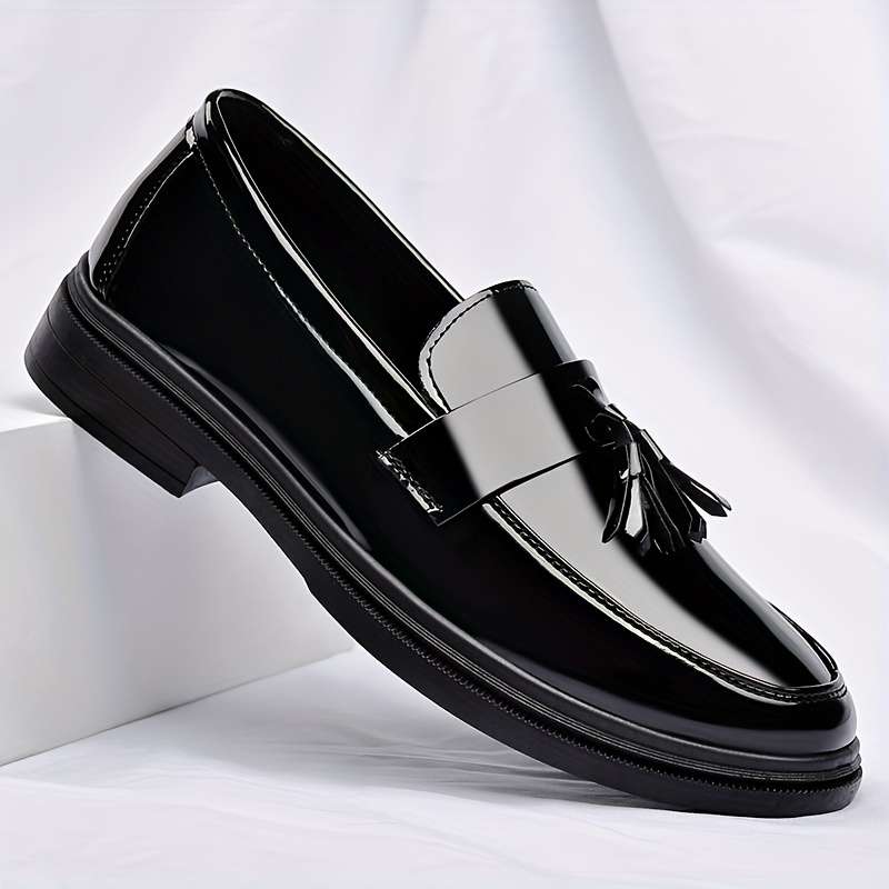 Mens Leather Shoes Color Black Sizeuk 7.5