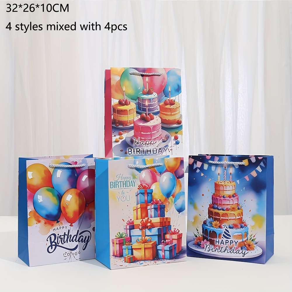 Gift Bags Size 32 X 26 X 10Cm Quantity 4Pcs-Combination Mixed