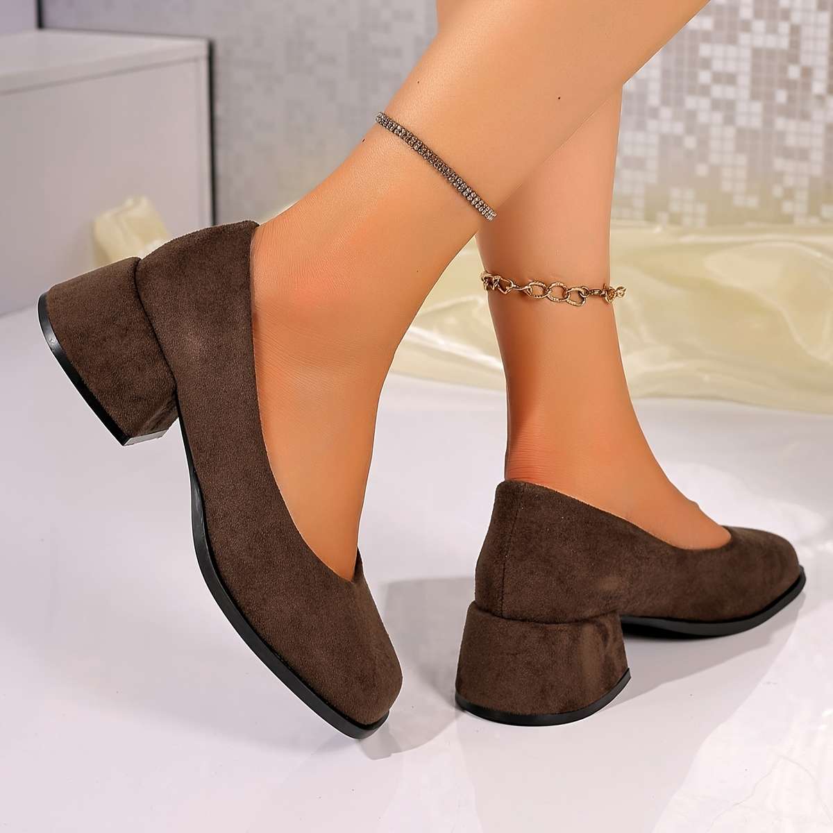 Women S High Heels Color Light Brown1 Sizeuk 4
