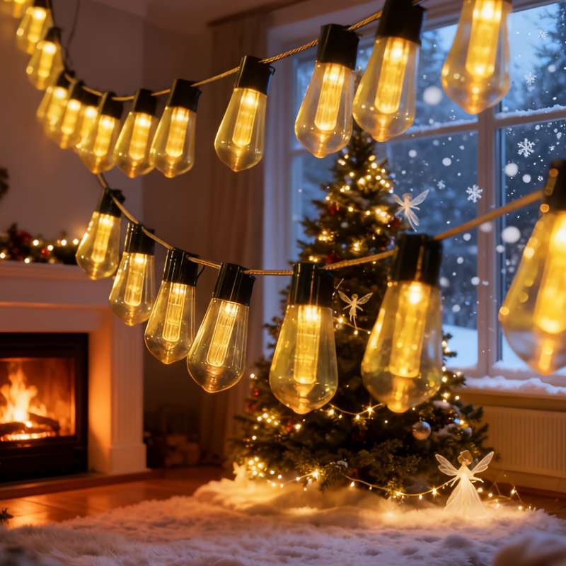 String Lights Color Warm Color Size10.7Meter 30 Bulbs  8 Modes