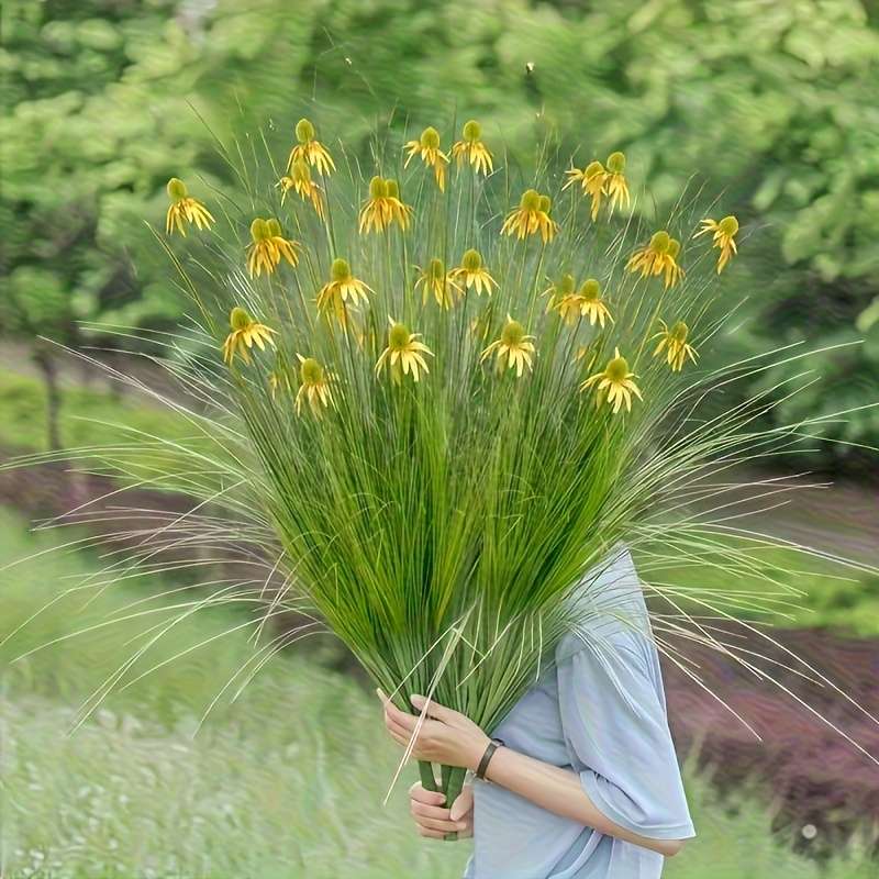 Simulated Flower Model Artificial Sunflower And Onion Plants6Pcs