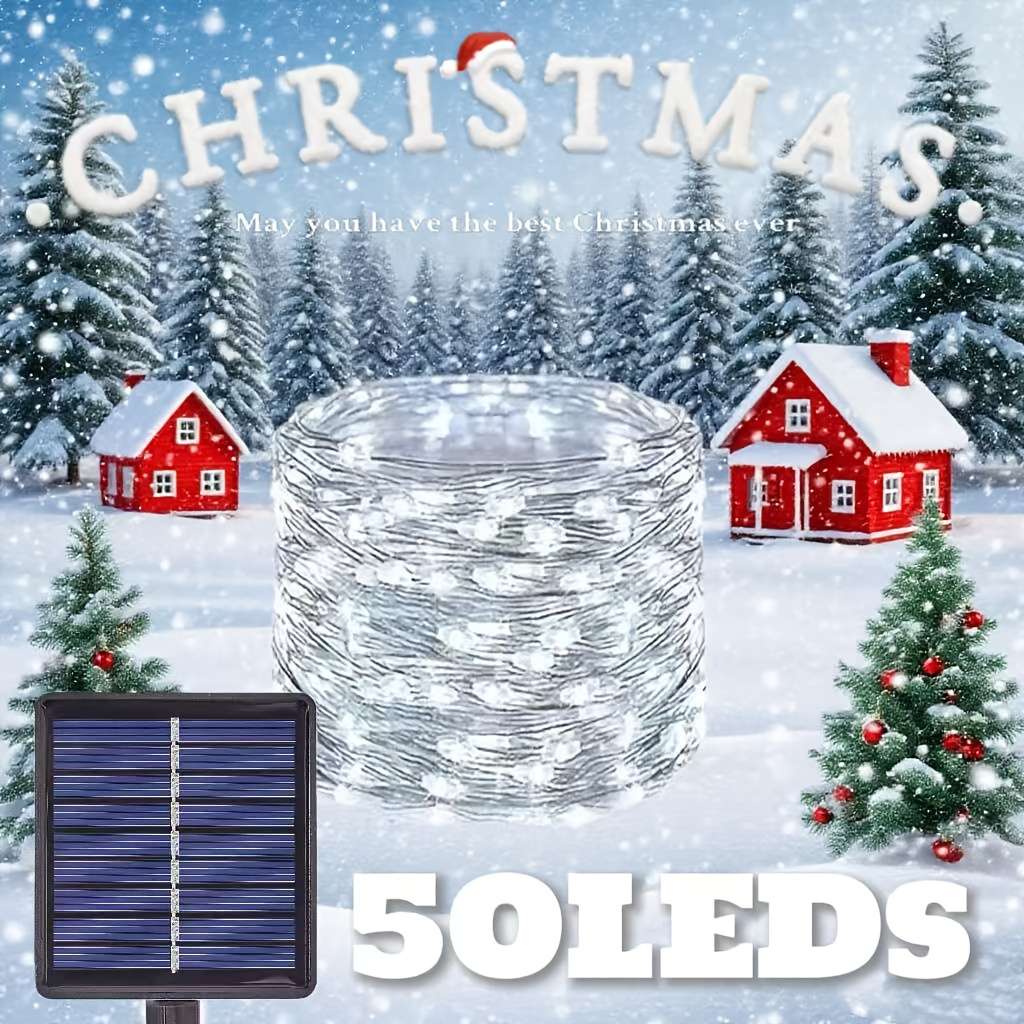 Christmas Lights White Size 50Leds 7M 23Ft