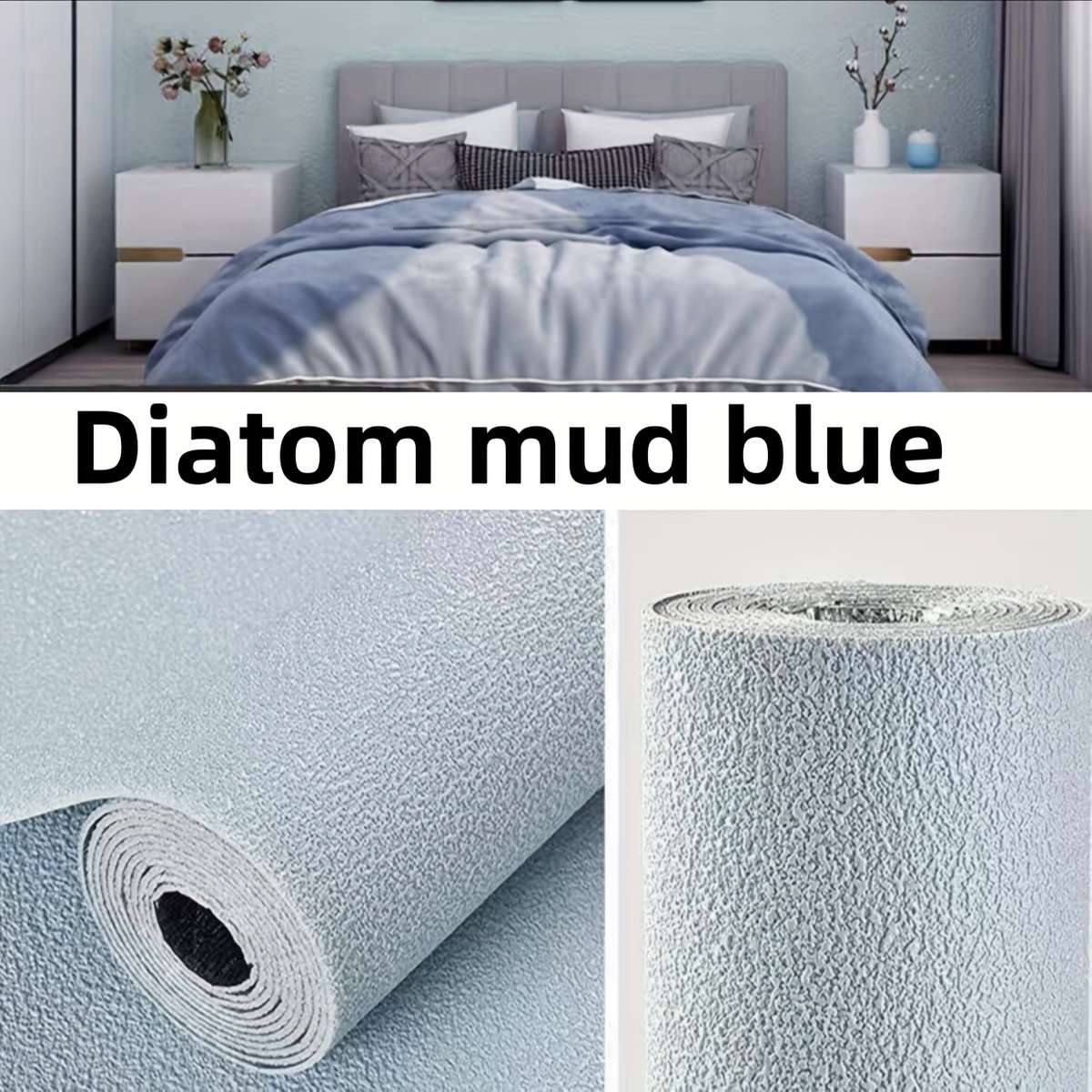 Pro Static Cling Desk Wrap color Gray in diatom mud size 10mx50cm