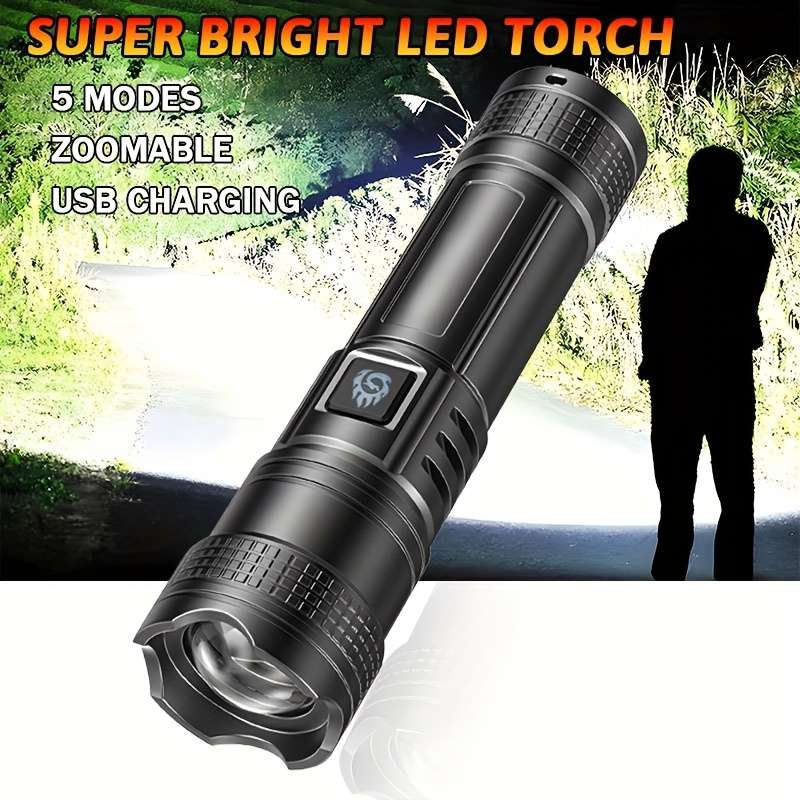 Advanced 1Pc Macrocosm Usb Rechargeable Flashlight Bright Led Daily Reliable