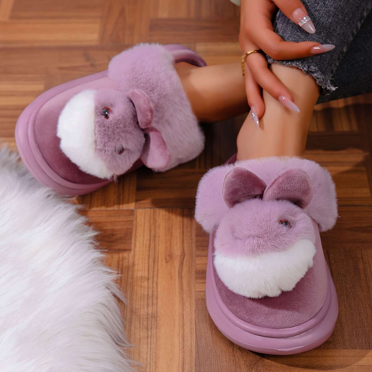 Cotton Slippers Color Grey Sizeuk 6.5-7