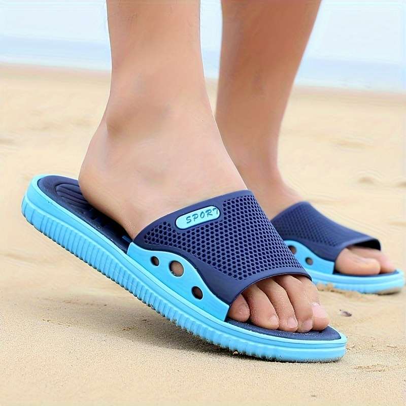 Men Slippers Summer Style Green Size Uk 7