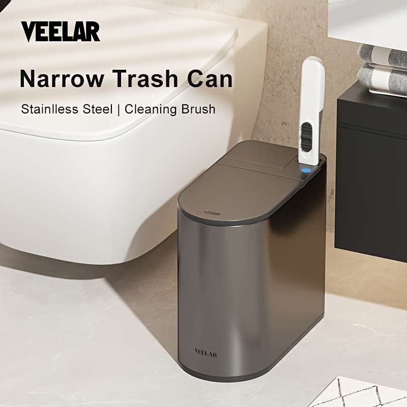 Garbage Can Items Volcanic Grey 7L1.85 Gallon Styleintegrated Design