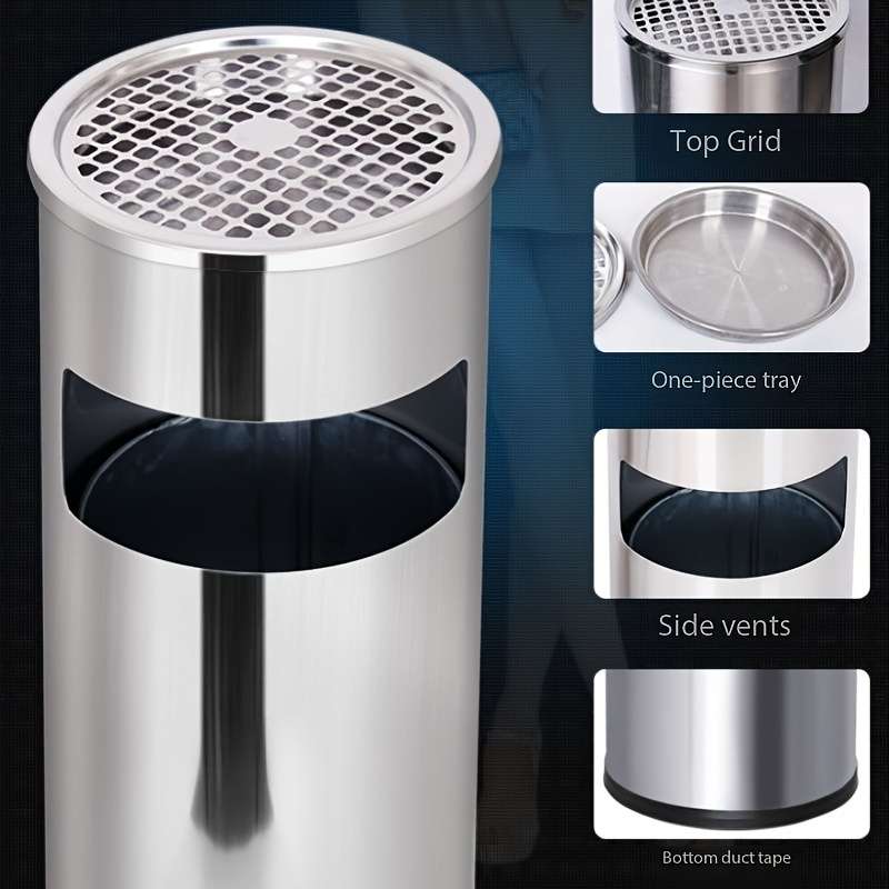 Garbage Can Color Black Rectangle 1 Pc