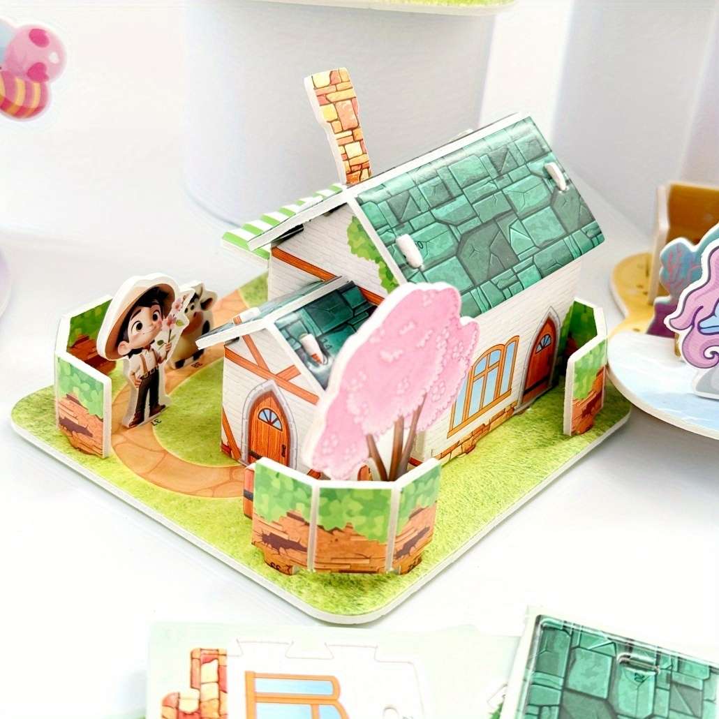 Building Toy Architectural Model Toy Set Model Random Quantity 4 Pcs