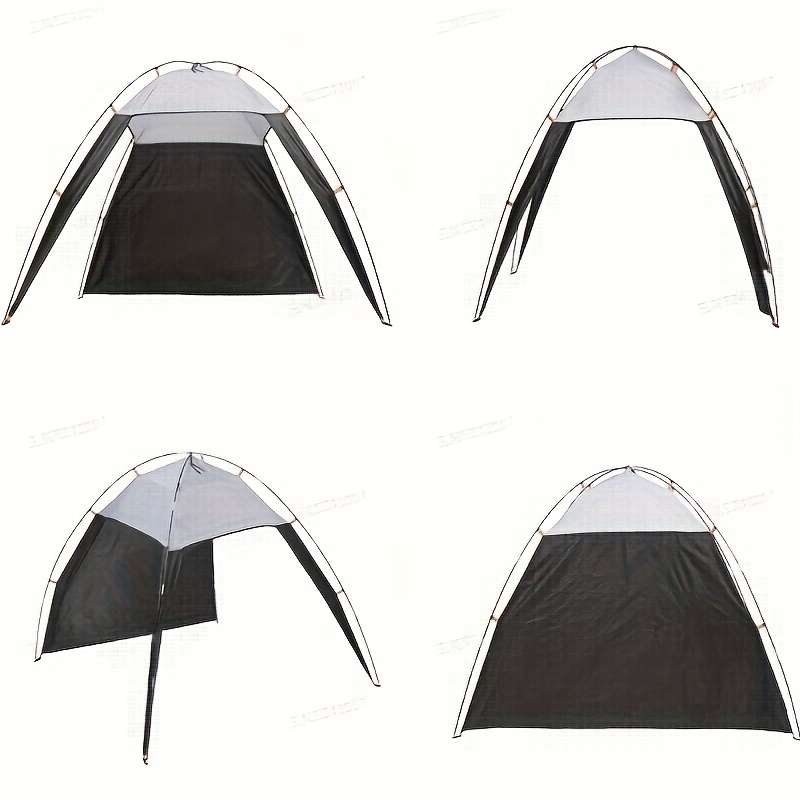 Triangle Beach Sunshade Tent Outdoor Use People Deep Grey 3 4