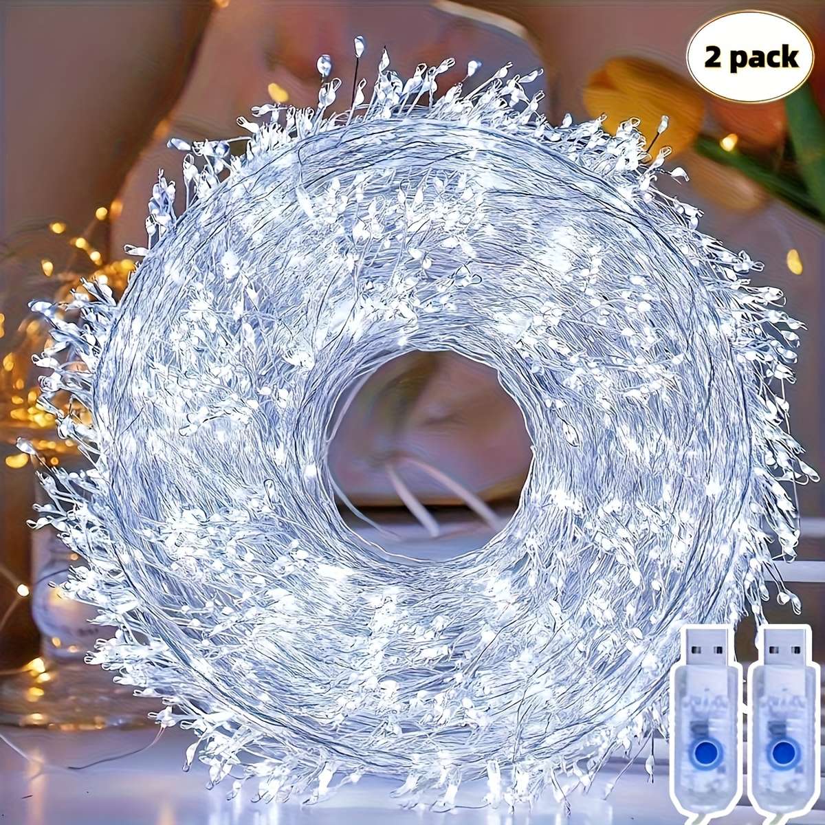2Pc S Usb Christmas Crackle String