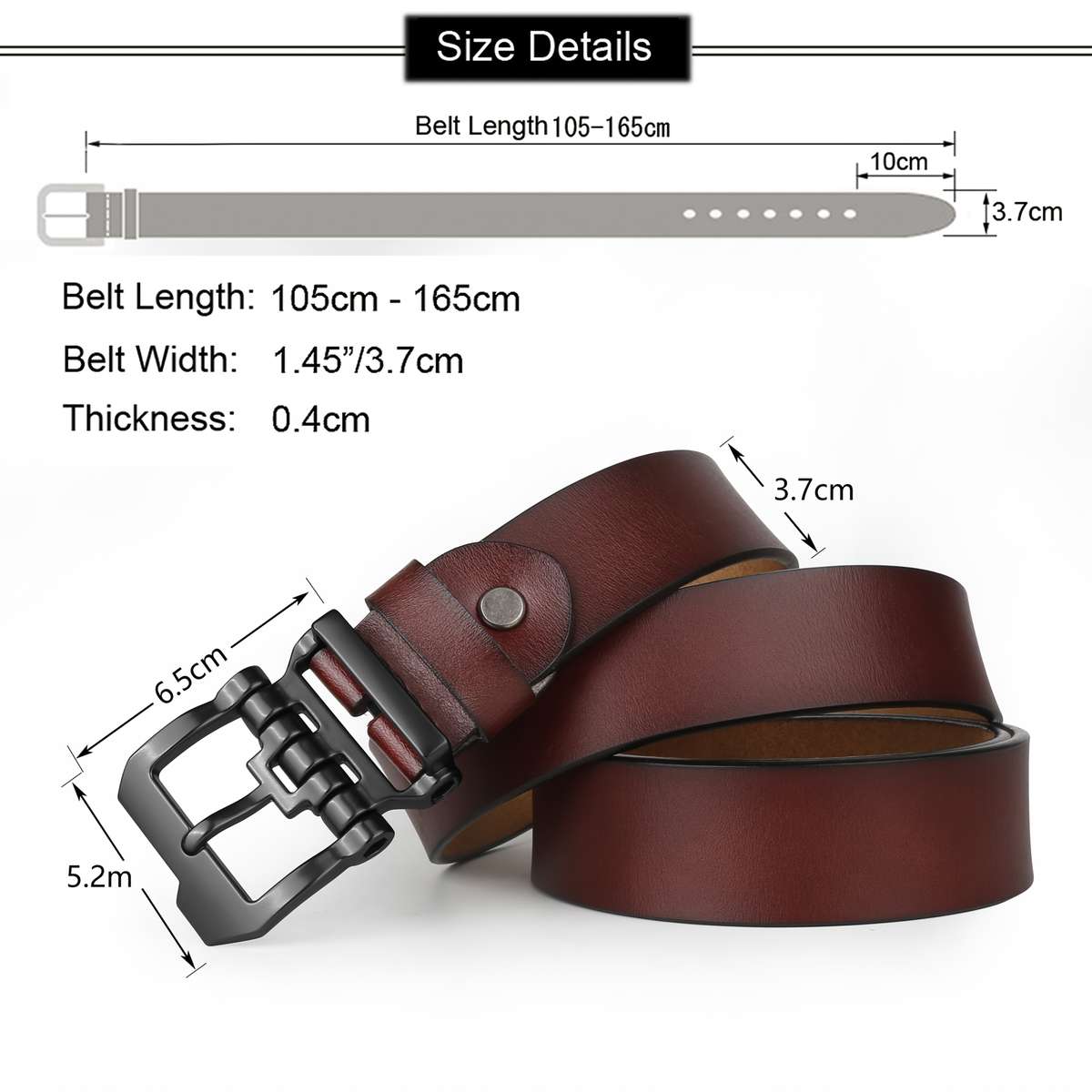 Belt Color Coffee 2 Size 115Cm 45In