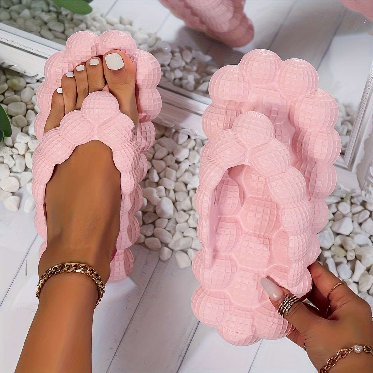Ladies Summer Flip Flops Black Uk 6.5-7