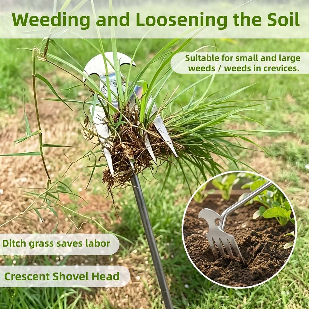 Garden Supplies Quantity 2Pcs: 50Cm Thickened Weeding Rake Multi Functional Tape