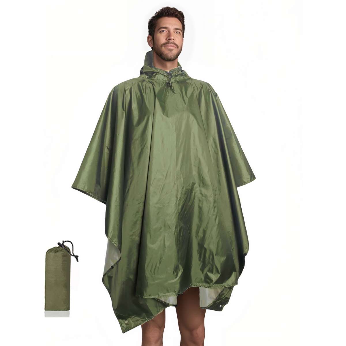 Raincoat Black 2Piece Set Storage Bag  Raincoat