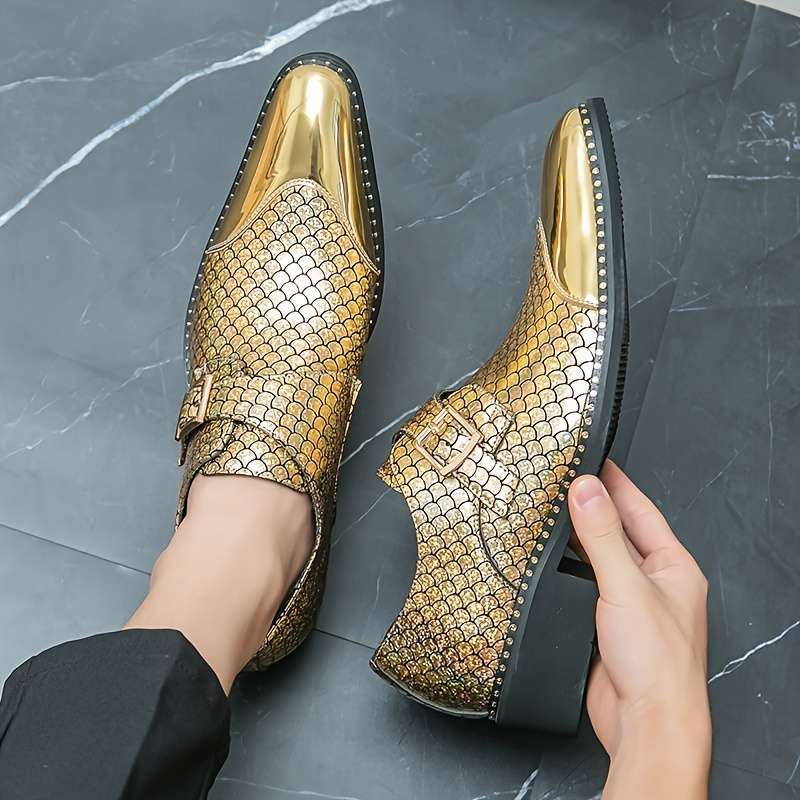 Mens Leather Shoes Color Golden Sizeuk 9.5