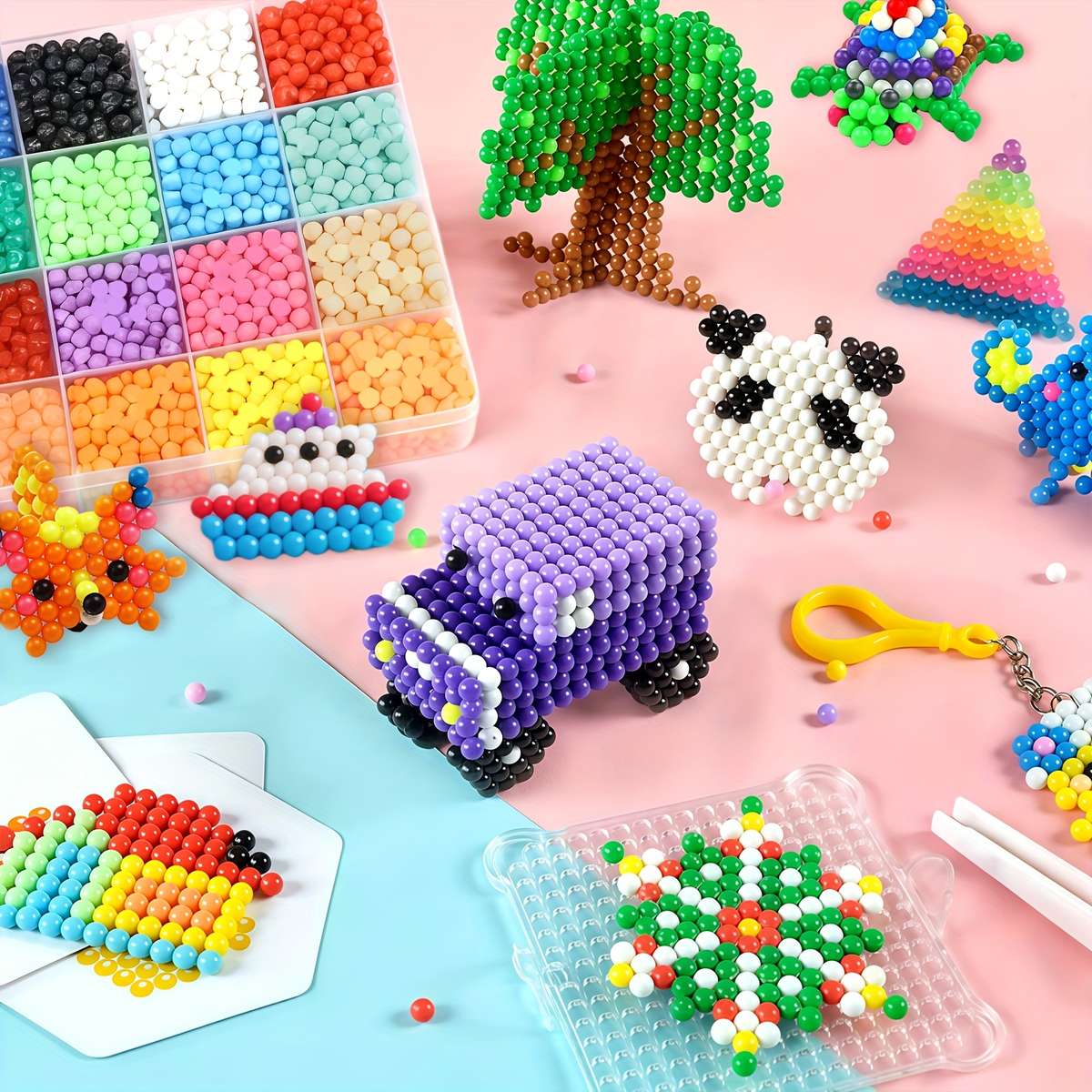 Perler Bead Set 24 Colors 3000Pcs With Tool Set
