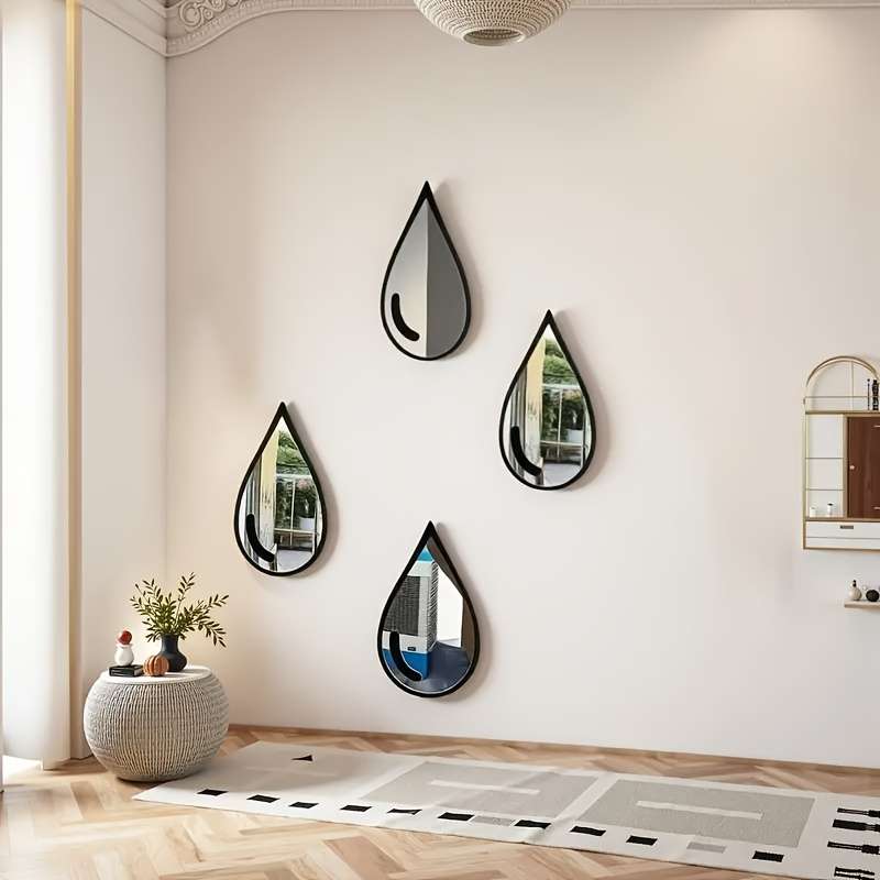 Wall Stickers Quantity Water Drop Mirror Stickers 6 Pack