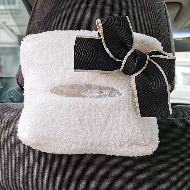 Car Tissue Box Color Black Bow Sticker