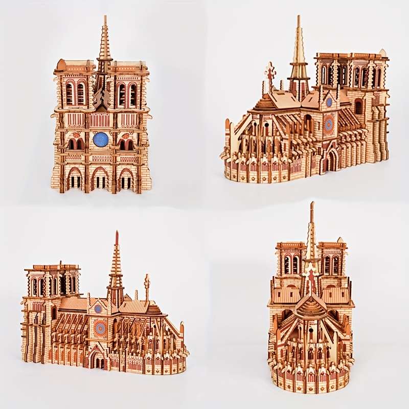 3D Building Model Puzzle Set Style Three Dimensional Puzzle