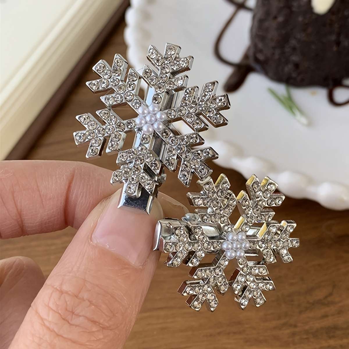 Christmas Decorations Quantity 6Pcs Snowflake Clips