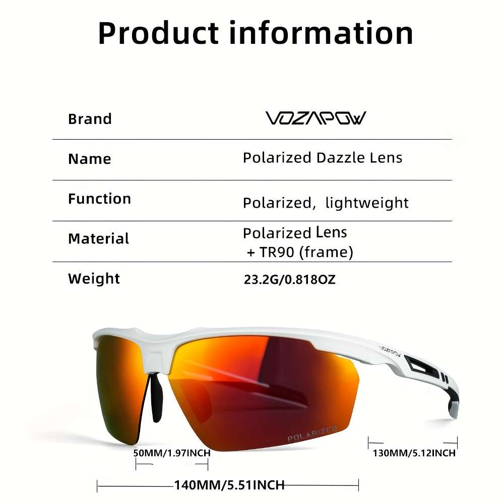 Cycling Glasses Color White Frame Purple Lens
