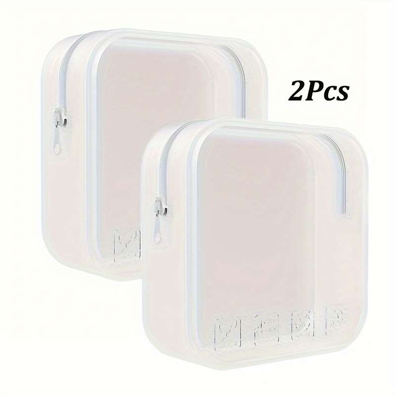 Storage Bag Items 2Pcs Clear White