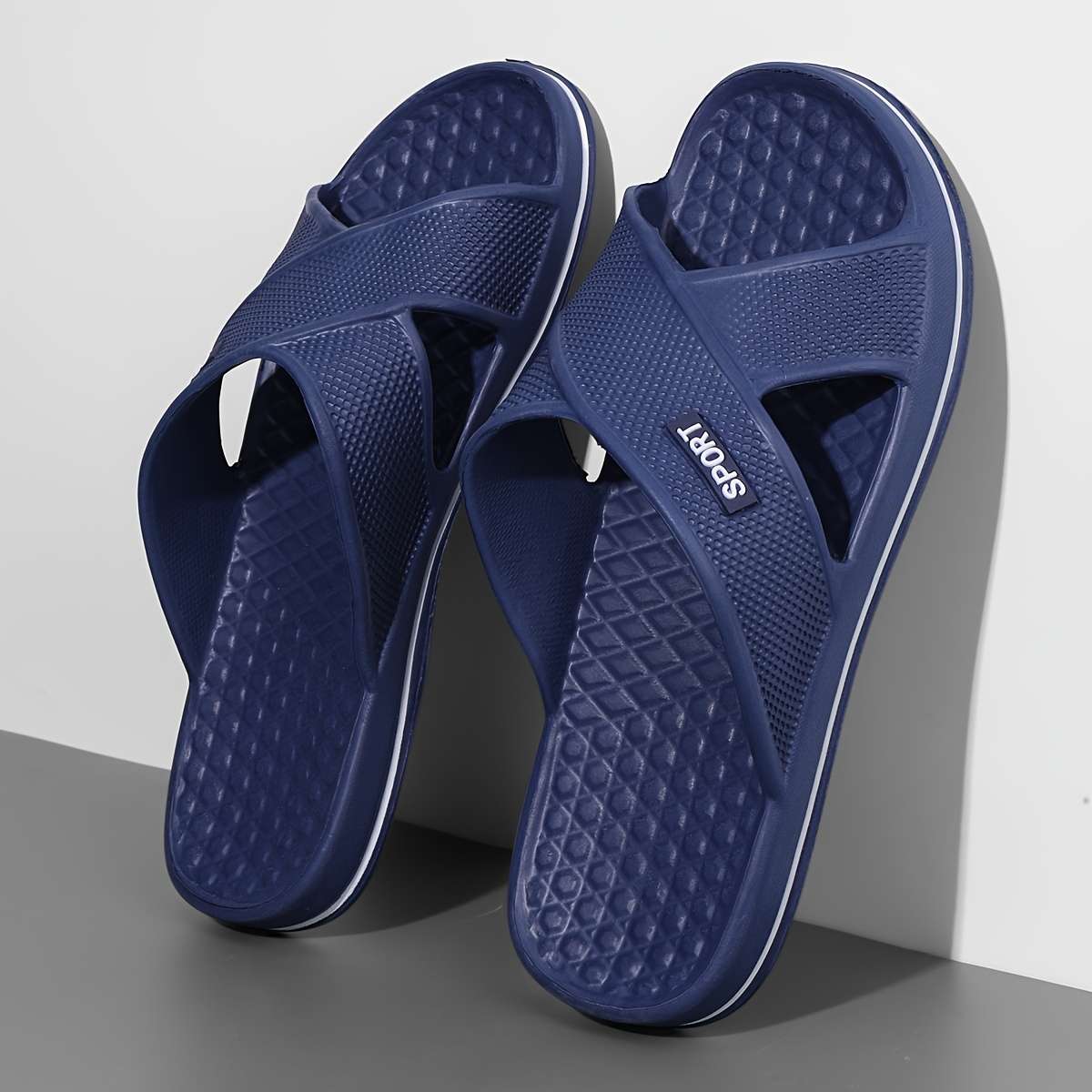 Men Slippers Summer Style Grey Size Uk 7